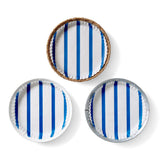 Bold Blue Stripes preformed plate liners