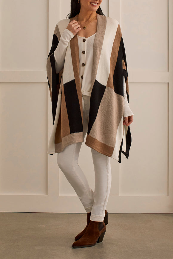 Poncho Cape Sweater- Cinnamon