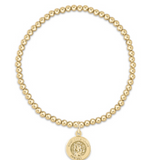Classic Gold 3mm Bracelet - Protection Gold Disc