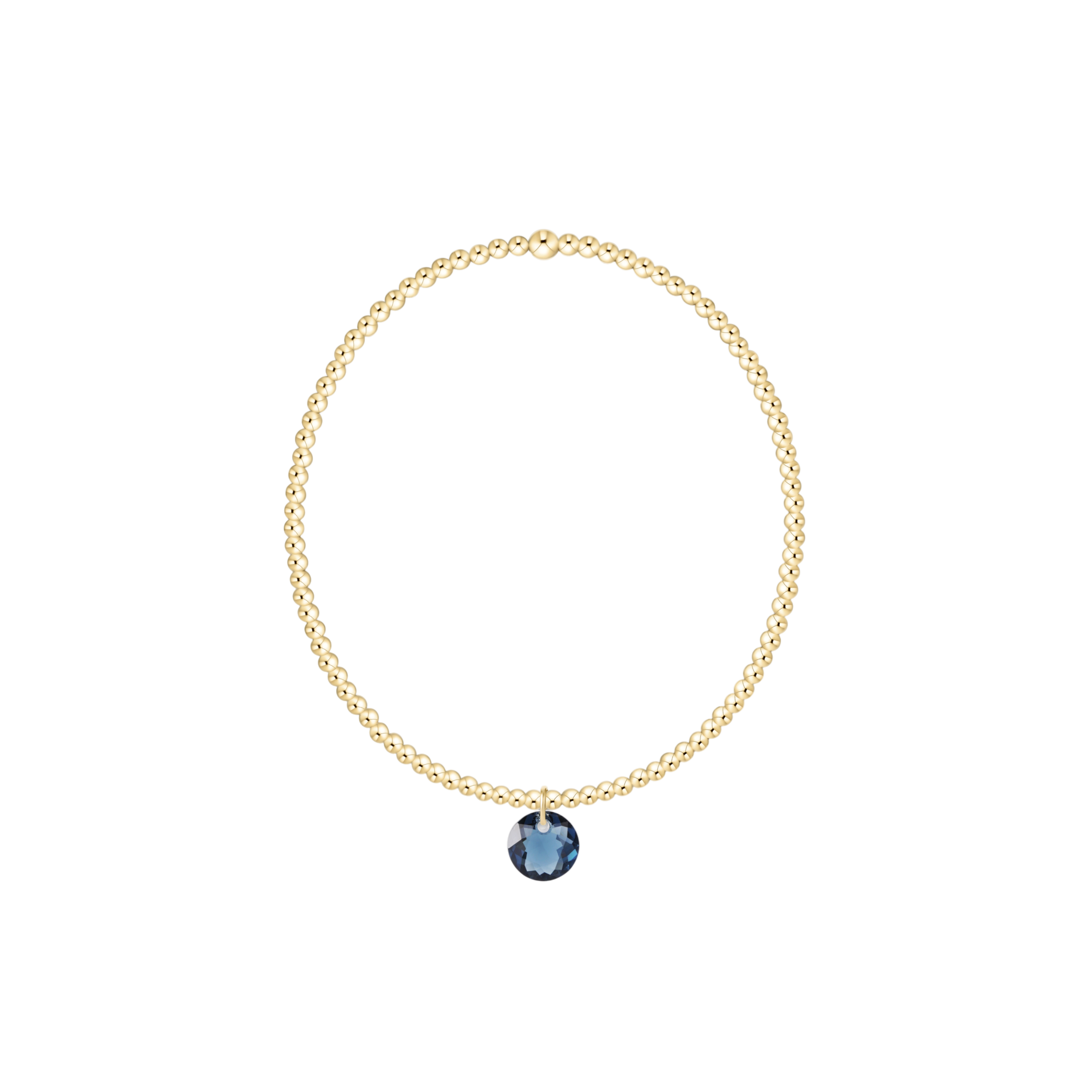 Classic Gold 2mm and 3mm Bracelet Reflection Small Charm