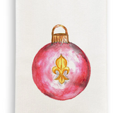 Red Fleur Ornament Dishtowel D613R