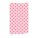 Wrapping Paper- Handpainted Red Hearts on Pink