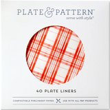 Red Plaid Plate Liner