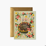 Floral Cake Birthday Card