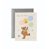 First Birthday Bear Birthday Card
