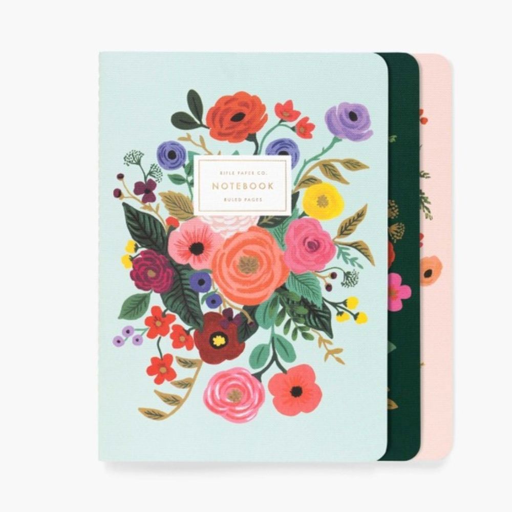 Assorted Set of 3 Garden Party Notebooks