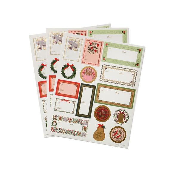 Pack of 3 Christmastide Stickers & Labels