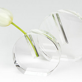 Crystal Glass Bud Vase-RD Flat-Large