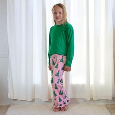 Girl's Noelle Tree Ruffle Sleep Pants