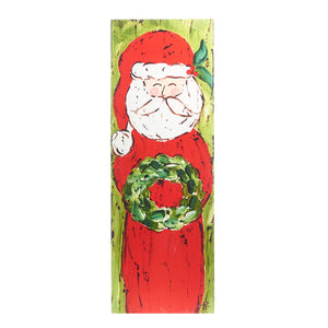 Santa with Wreath Porch Sign