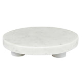 Wht Marble Stack Tray - 6\"Dia