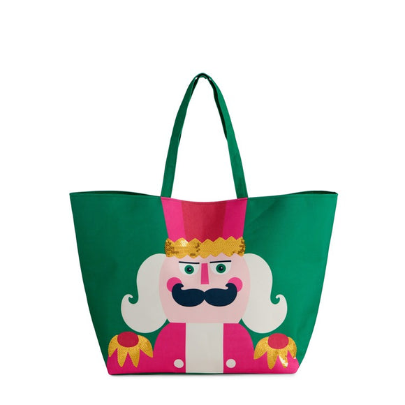 NUTCRACKER GIFTING TOTE,GREEN