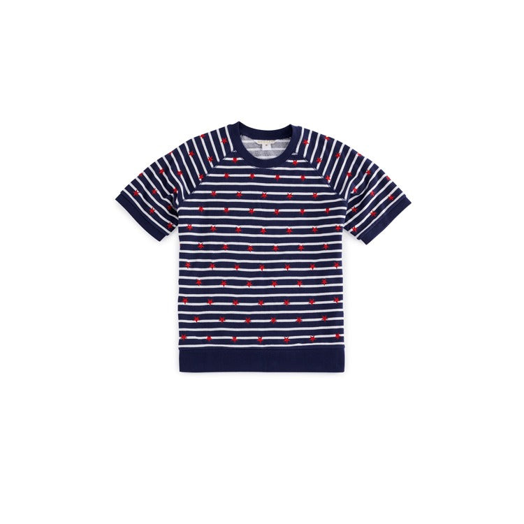 ASST/6 STRIPES SHRT SLV SWEAT