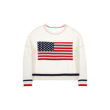 ASST SET/7 AMERICAN FLAG MESH SWEATERS,WHITE