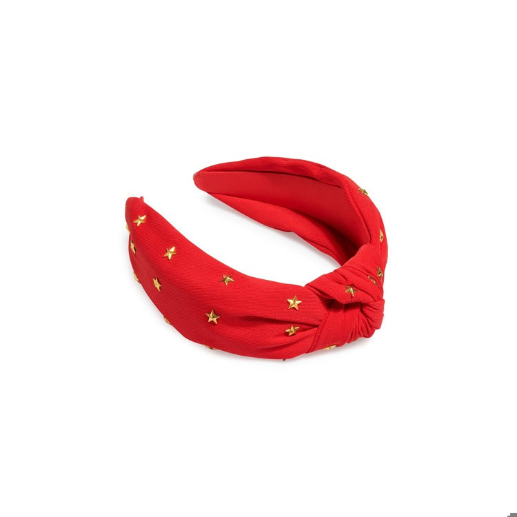 STARS KNOTTED HEADBAND,RED