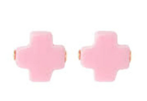 Signature Cross Stud- Pink