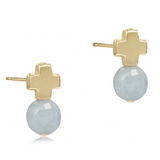 Signature Cross Gold Stud Earrings