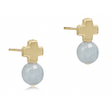Signature Cross Gold Stud Earrings