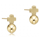 Signature Cross Gold Stud Earrings
