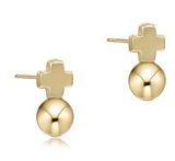 Signature Cross Gold Stud Earrings