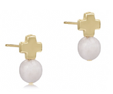 Signature Cross Gold Stud Earrings