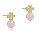 Signature Cross Gold Stud Earrings