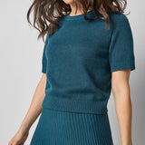 Short Sleeve Sparkle Sweater
