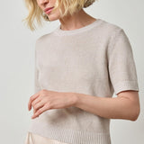 Short Sleeve Sparkle Sweater