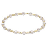 egirl classic sincerity pattern 4mm bead bracelet- pearl