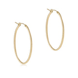Oval Gold 2" Hoop Textured