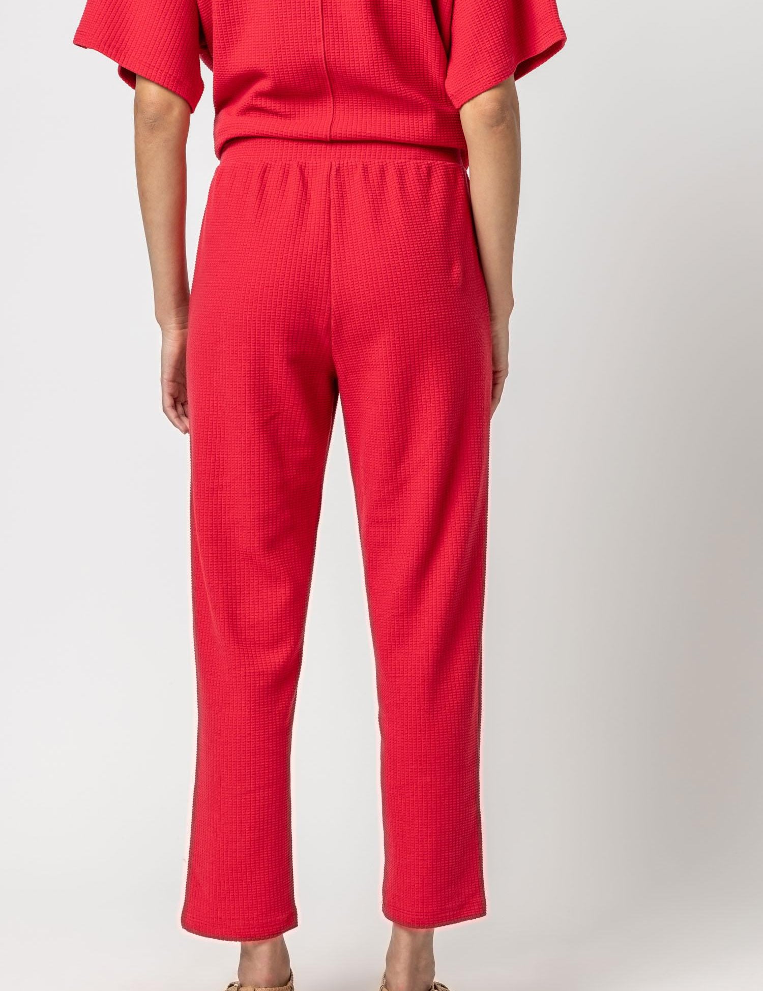 Straight Leg Waffle Pant