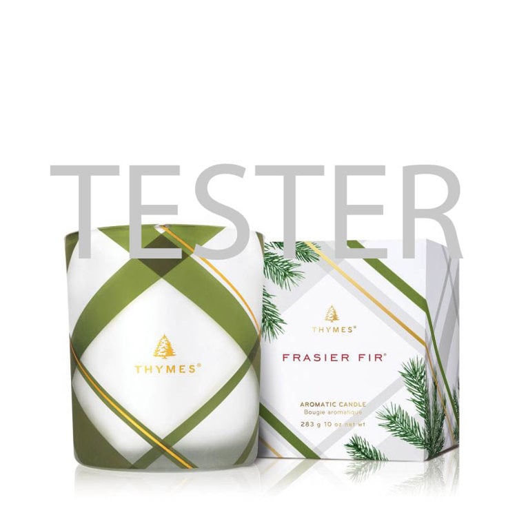 Frasier Fir Medium Poured Candle, Plaid, Tester