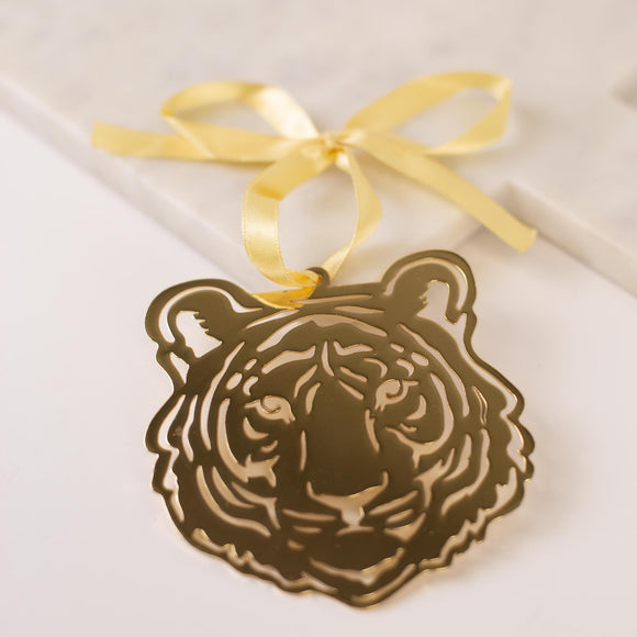 Tiger Face Ornament Gold 4