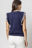 Tipped Sleeve Crewneck Sweater