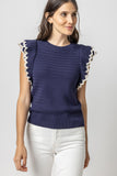 Tipped Sleeve Crewneck Sweater