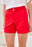 Fly Front Short with Pockets |Sangria