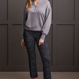 Dolman Top with Zipper - Grey Mix
