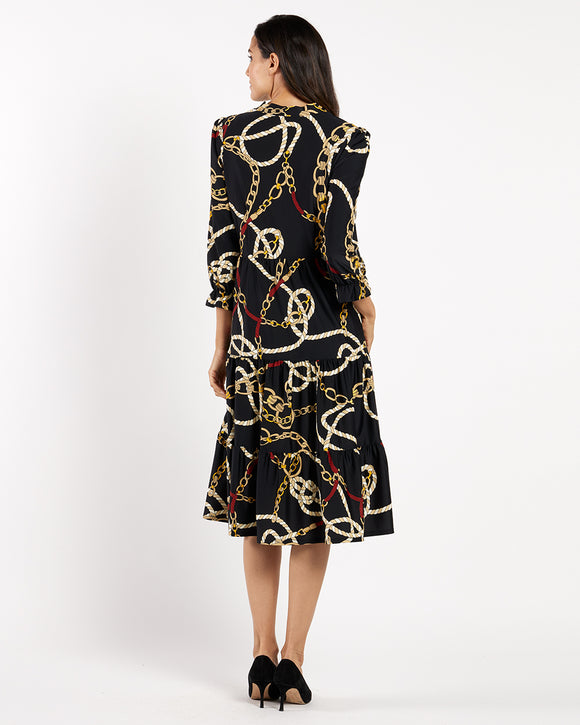 Maggie Dress | Ribbons and Chains Black