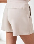 Techno Lux Pull on Short with Constrast Detail Sand Dune