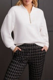 Dolman Top with Zipper - Frost Grey