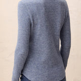 Brushed Waffle Knit Henley Long Sleeve Shirt