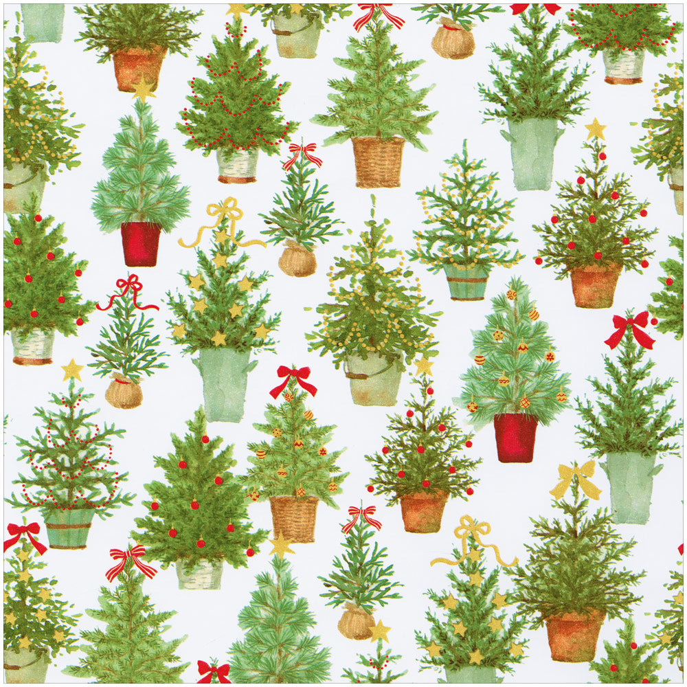 a pattern of christmas trees