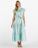 Mirabella Dress | Foulard Border Light Aqua