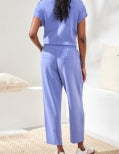 Barrel Crop Jogger with Pockets | Baja Blue