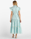 Mirabella Dress | Foulard Border Light Aqua