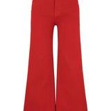 Meg High Rise Fab Ab Wide Leg Raw Hem | Tomato