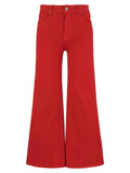 Meg High Rise Fab Ab Wide Leg Raw Hem | Tomato