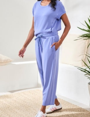 Barrel Crop Jogger with Pockets | Baja Blue
