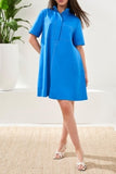 Button Front Placket Dress | Royal