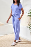 Short Sleeve Top with Pockets | Baja Blue
